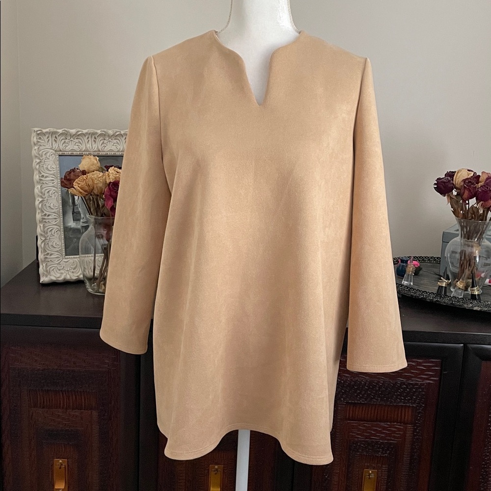Jude Connally Faux Suede Tunic Top‎ size XL
